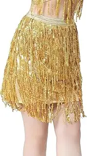 [Generic] Women Fringe Dance Skirt Latin Salsa Halloween Dancing Party Skirt Short Pencil Bodycon Skirt