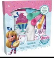 Baking Kit Disney Junior Alice's Wonderland Bakery 3+ board book recipe apron