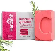 Herbishh Rosemary Conditioner Bar for Hair Growth,Volumizing Solid Conditioner, Strengthening Biotin Bar,Cleansing Soap for Women & Men, Ideal for Curly & Straight Hair,Vegan & Sulfate-Free,3.53 oz