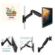 Monitor Wall Mount Arm | VESA Wall Mount Monitor Arm | Full Motion Gas Spring...