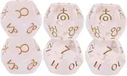 CHICAMPERA 6Pcs Polyhedral Dice for Divination and Tarot Accessories Dices for Table Games and Parties Lightweight and Portable Game Favors