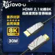 【Bravo-u】協會認證 劇院首選 HDMI2.1光纖8K超高畫質影音傳輸線-30米