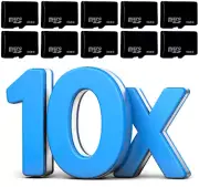 10-Pack of MicroSDHC FLASH Memory Cards for Phones, Cameras, Games, Drones 9z