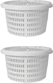 2PCS Pool Skimmer Basket, SP1091lX Filter Basket with Handle, Baskets Replacement for Automatic Skimmers, Dedicated Replacement Can Be Fixed for Use, 19x14.5x11cm