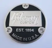 Gibson Les Paul custom guitar 3 way toggle switch cover plate..Silver / Black