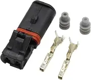 BIZOCA 2P 872406501 Automobile Starter Wiring Harness Waterproof Socket 872-406-501 Car Plastic Housing Sealed Connector(1 x female)