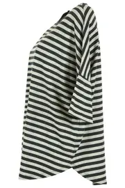 Modal Stripe Boat Neck L/S Tee--ESP-U2N610-N