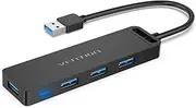 USB Hub，VENTION 4-Port USB 3.0 Hub Ultra-Slim Data USB Splitter [Charging Supported] Compatible for MacBook, Laptop, Surface Pro, PC, Flash Drive, Mobile HDD (0.5FT/0.15M)