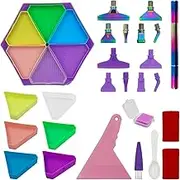 32 Pcs Diamond Art Paintings Tray Kits, SENHAI Stainless & Plastic Steel Tips Diamond Pens Diamond Art Paintings Accessories Tools Bead Sorting Organizer Tray for DIY Painting Crafts