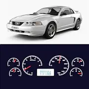 WLJH Super Bright White Instrument Cluster Panel Gauge Warning Indicator Lights Bulb Full Dash Led Kits for Ford Mustang 94 95 96 97 98 1994-1998, Pack of 18