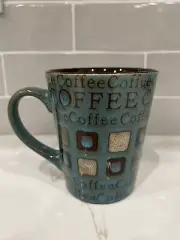 COFFEE LOVER MUG, Retro 70s Look- Drip Glaze Coffee Cup