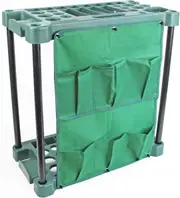 Compact Garden Tool Storage Rack Organiser with Pockets � 58x31x60cm