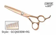 KKO Comfort Line Scissors Thinner with 30 W Teeth 6" [Rose Gold] Dog Pet Groomi