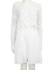 See By Chloé White Lace See Through Mini Dress