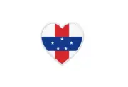Patch badge print flag country heart AB betherlands antilles