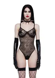[Dolls Kill x Elvira] Dark Mistress Lace Bodysuit