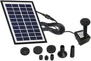 1 Set Water Fountain for Garden Tiny Water Pump Solar Garden Fountain Pump Solar Powered Fountain Pump for Fountain Outdoor Submersible Water Pump Solar Fountain Black