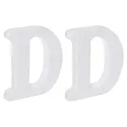 Foam Letters D Letter EPS White Polystyrene Letter Foam 100mm/4 Inch, Pack of 2