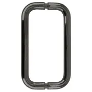 Gun Metal 8" Back-to-Back Solid 3/4" Diameter Pull Handles Without Metal Washers