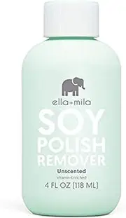"Soy Nail Polish Remover" Non Acetone & Alcohol Free Unscented & Odour Free Best For Natural Fingernail Contains Vitamins A, C , E