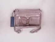 Rebecca Minkoff Mini Mac Clutch in New Silver with Silver Hardware NWT