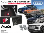AUDI GENUINE FACTORY OEM (S-EMBLEM) PUDDLE LIGHTS SET OF TWO (4G0052133J)