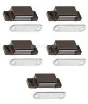 Brown 5pc 42mm Magnetic Cabinet Cupboard Door Fastener Latch Catch Lock Magnet