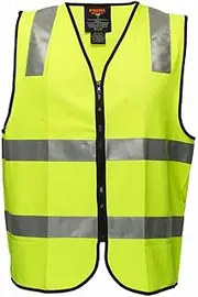 Prime Mover unisex Security Day Night Safety Vest with Tape, Yellow, 4X-Large