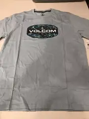Volcom Light Blue Logo Short Sleeve Tee Large
