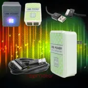 100 4 USB PORT WALL ADAPTER+10FT CORD CHARGER SYNC BLACK FOR IPHONE 4S IPOD IPAD