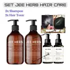 Set 2x Jee Herb Shampoo + 2x Hair Tonic Scalp Growth Regrow Nourish Beauty Hair