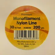 Beau Mac SMI Monofilament Fishing Line Premium 30 LB 200 YDS #30030 Blue New