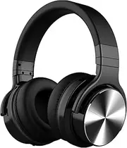 Silensys Active Noise Cancelling Headphones Bluetooth Headphones with Microphone Deep Bass Wireless Headphones Over Ear, Comfortable Fit, 30H Playtime for TV/Computer/Cellphone (Jet Black)