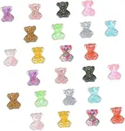 VINTORKY Manicure Bear Nail Decal Stickers 100pcs Mini Animal Nail Art Chars Rhinestone Decorations