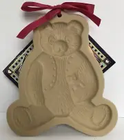 Vintage Brown Bag Cookie Art Baking Mold Teddy Bear 1984 with Recipe Book
