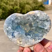 340G Natural Blue Celestite Geode QuartzCrystal Mineral Specimen Healing