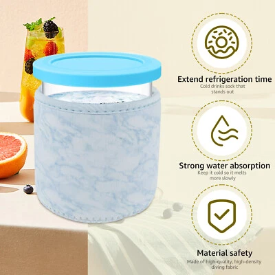 4 Pack Ice Cream Sleeve Reusable Insulated Ice Cream Sleeve Compatible·~