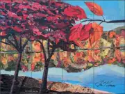 Landscape Tile Backsplash Jim Nonas Art Ceramic Mural POV-JN019