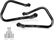 kekykm Motorcycle Saddle Bag Guard Crash Bar Bracket Compatible with 2018-2024 Harley Davidson Softail Heritage Classic FLHC FLHCS Revival FLI Bolt-on Black Rear Saddlebag
