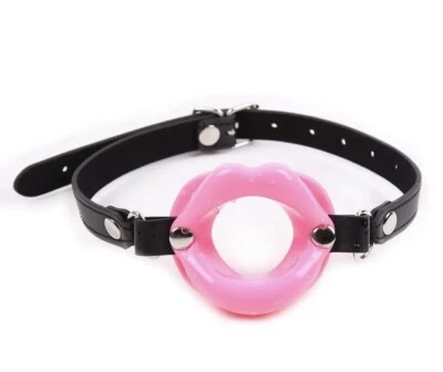 Silicone Lips Mouth Gag Bondage Open Mouth O-Ring Fetish Restraint Pink Colors