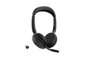Jabra Evolve2 65 Flex MS Teams, Stereo Bluetooth Headset, Link380c USB-C Dongle, Foldable Design, 2Yr Warranty ANC, 20 hours battery life, 30m Range