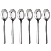 6Pcs/Set Stainless Steel Spoon 6 Inch Dinner Spoon Ramen Rice Spoon Soup Spoon