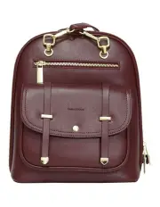 [Belle & Bloom] Ave Leather Backpack in Burgundy