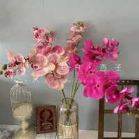 在飛比找ETMall東森購物網優惠-3D打印蝴蝶蘭仿真花高品質7頭蝴蝶蘭軟裝花藝裝飾擺件家居樣板