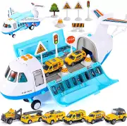 Spray Airplane Toys for Boys Girls, Large Transport Cargo Airplane