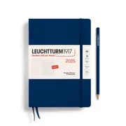 Weekly Planner & Notebook 2025, Hardcover (Navy) - A5