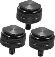 FELTECHELECTR Hot Shoe Mount Adapter Set 3pcs 1/4 Inch Screw for Camera Rig Made of Aluminum Portable