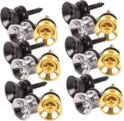 ERINGOGO 18pcs Metal Guitar Strap End Pins with Screws Falling Locking Strap Buttons for Electric Acoustic Guitars Ukuleles Convenient Installation and Secure Fit