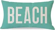 PANDICORN Summer Beach Throw Pillow Covers 12x20 Inch Turquoise Coastal Outdoor Decorations Lumbar Decorative Throw Pillows Cases Cushion Covers for Beach House Home Living Room Couch Decor