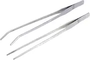 YSTAR Stainless Steel Long Reptile Tweezers Feeding Tongs for Snake Lizards Bearded Dragon Leopard Gecko and Spider Terrarium Supplies 2Pcs